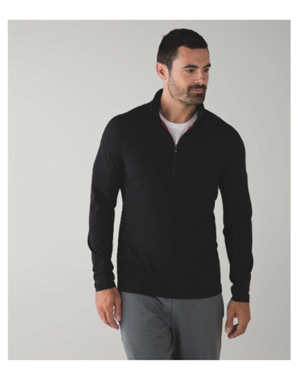 Lululemon Paneled Warmth 1/2 Zip Sz M Reflective Details Pullover Black